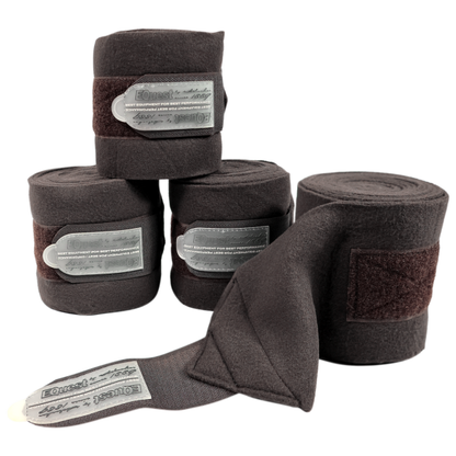 Dark Slate Gray EQUEST Bandage Fleece Act-Line | 4er Set