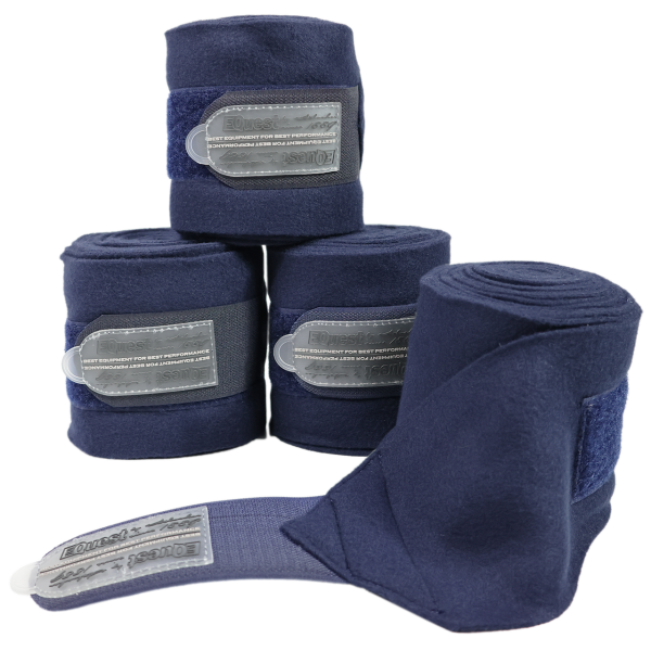 Dark Slate Gray EQUEST Bandage Fleece Act-Line | 4er Set