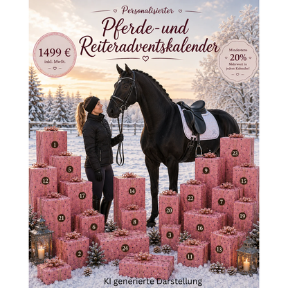 Personalisierter Adventskalender für Pferd & Reiter 2026 🎄