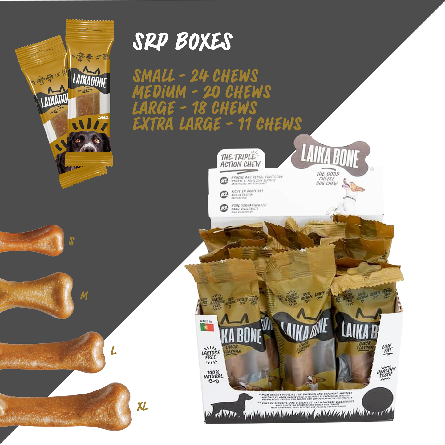 Dog Dental Chew - Cheese & Duck - Large