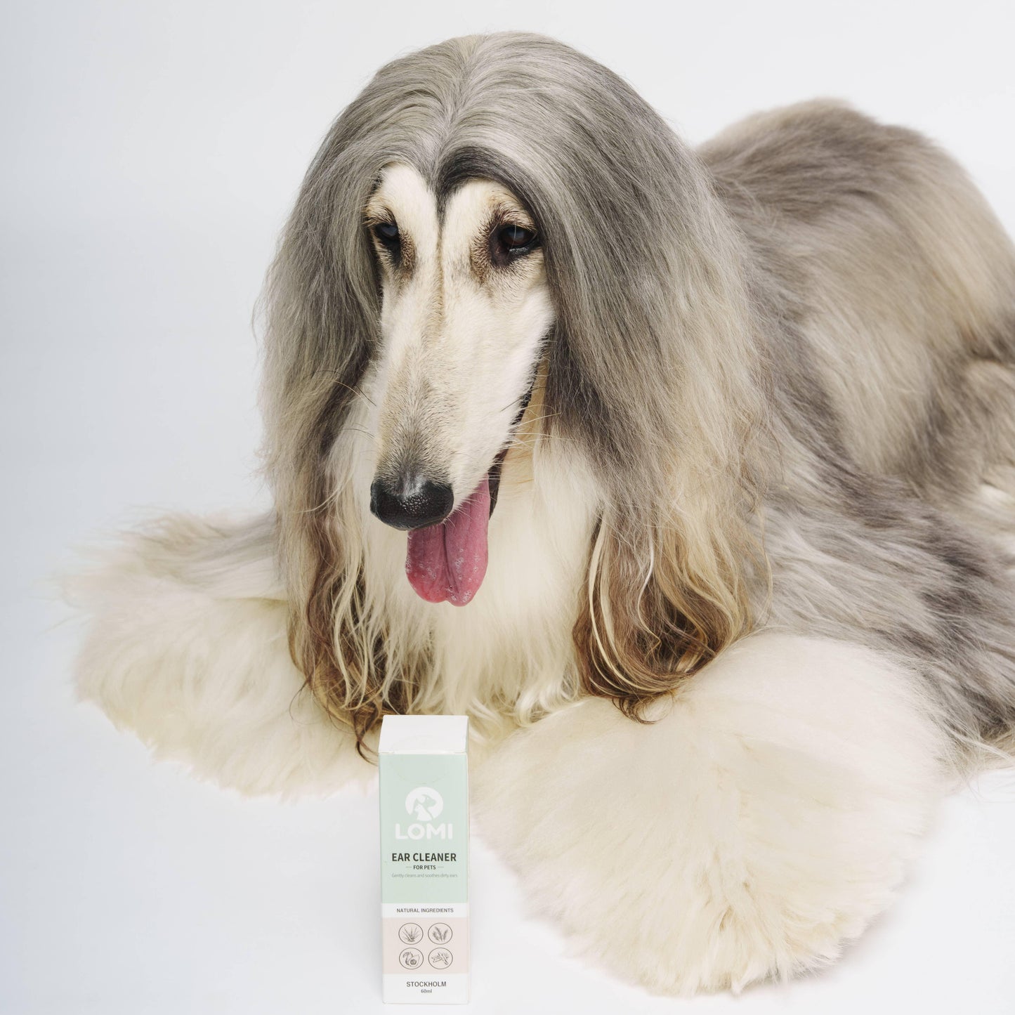 Light Gray Lomi Pets Natural Ohrenreiniger