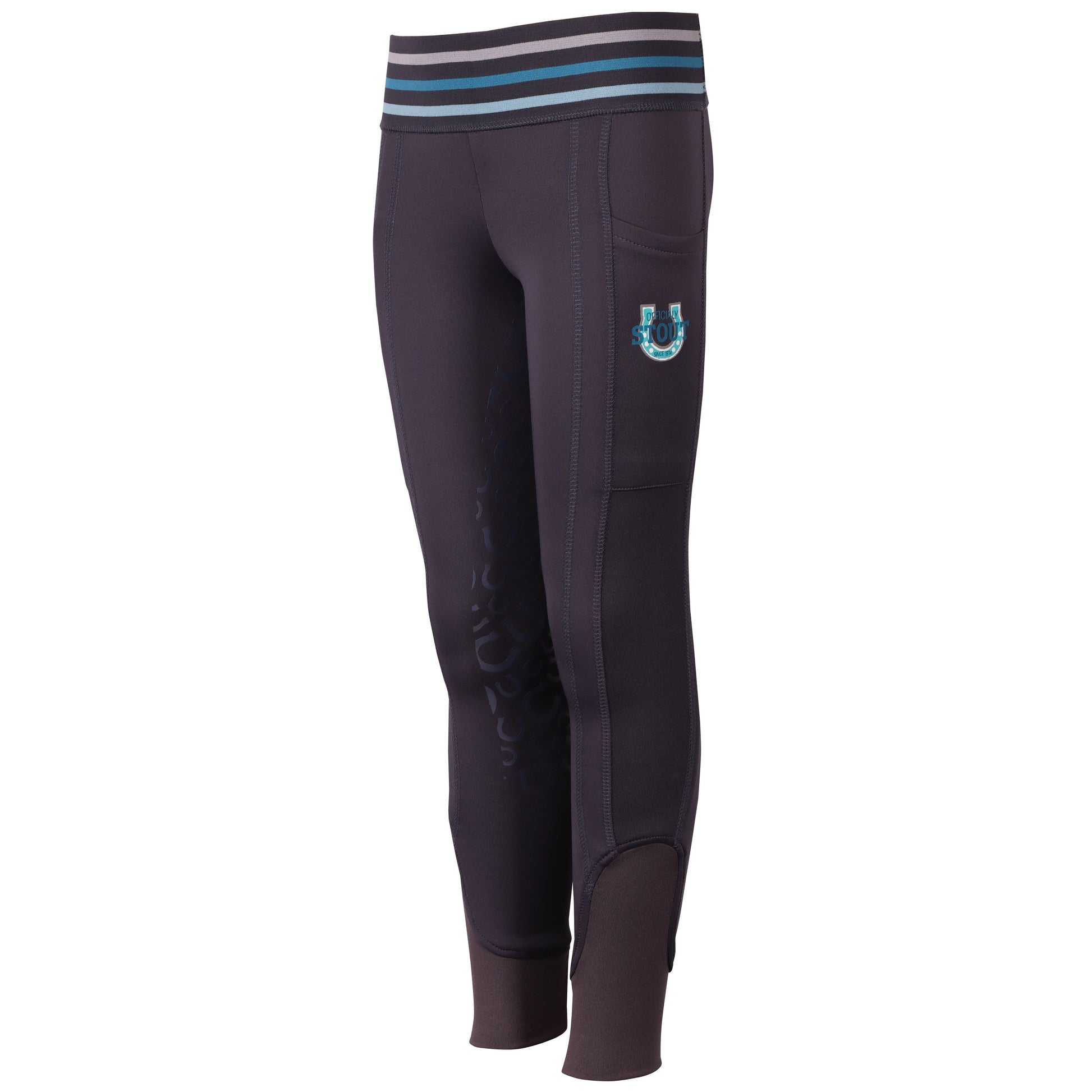 Dark Slate Gray Harry's Horse Reithose Equitights STOUT! Beryl Full Grip für Kinder