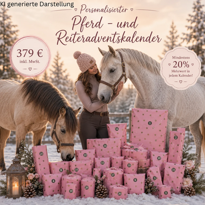 Personalisierter Adventskalender für Pferd & Reiter 2026 🎄