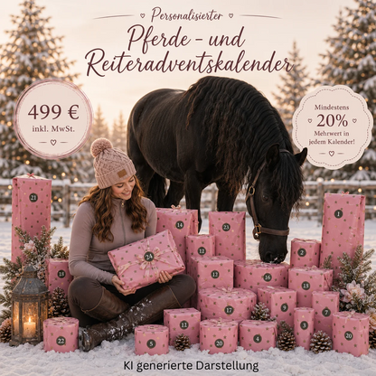 Personalisierter Adventskalender für Pferd & Reiter 2026 🎄