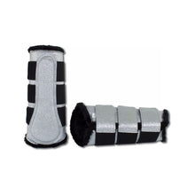 Glitzer Gamaschen Silber