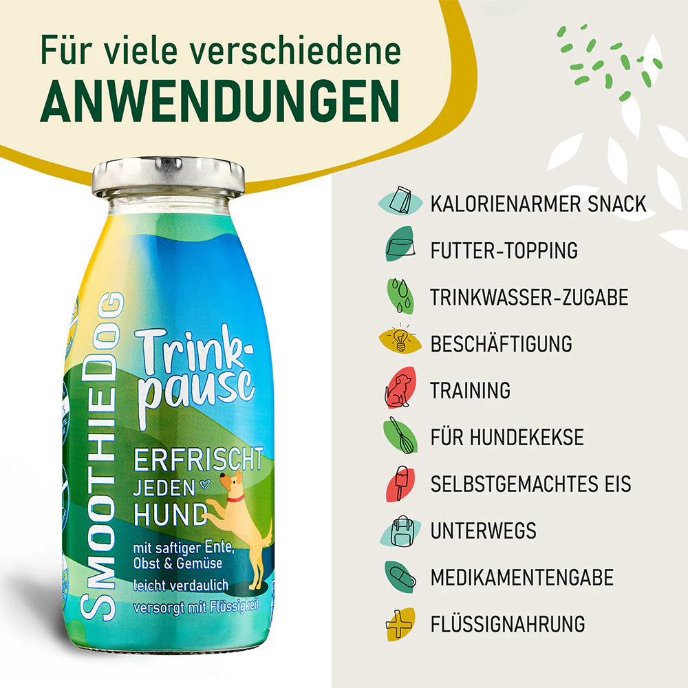 Hundesmoothie Trinkpause Ente