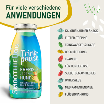 Hundesmoothie Trinkpause Ente