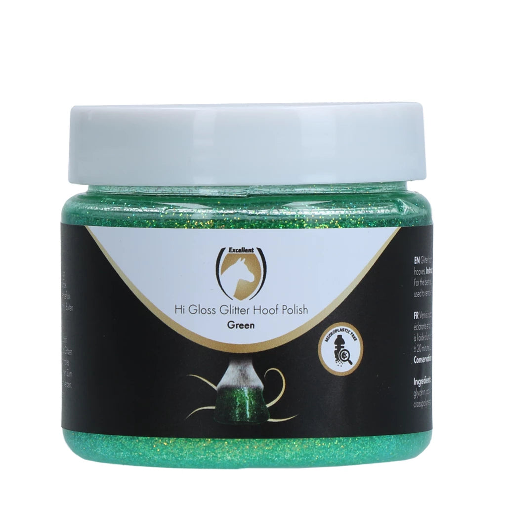 Light Gray Excellent Horse Hi Gloss Glitter Hoof Polish Silver 150 ml