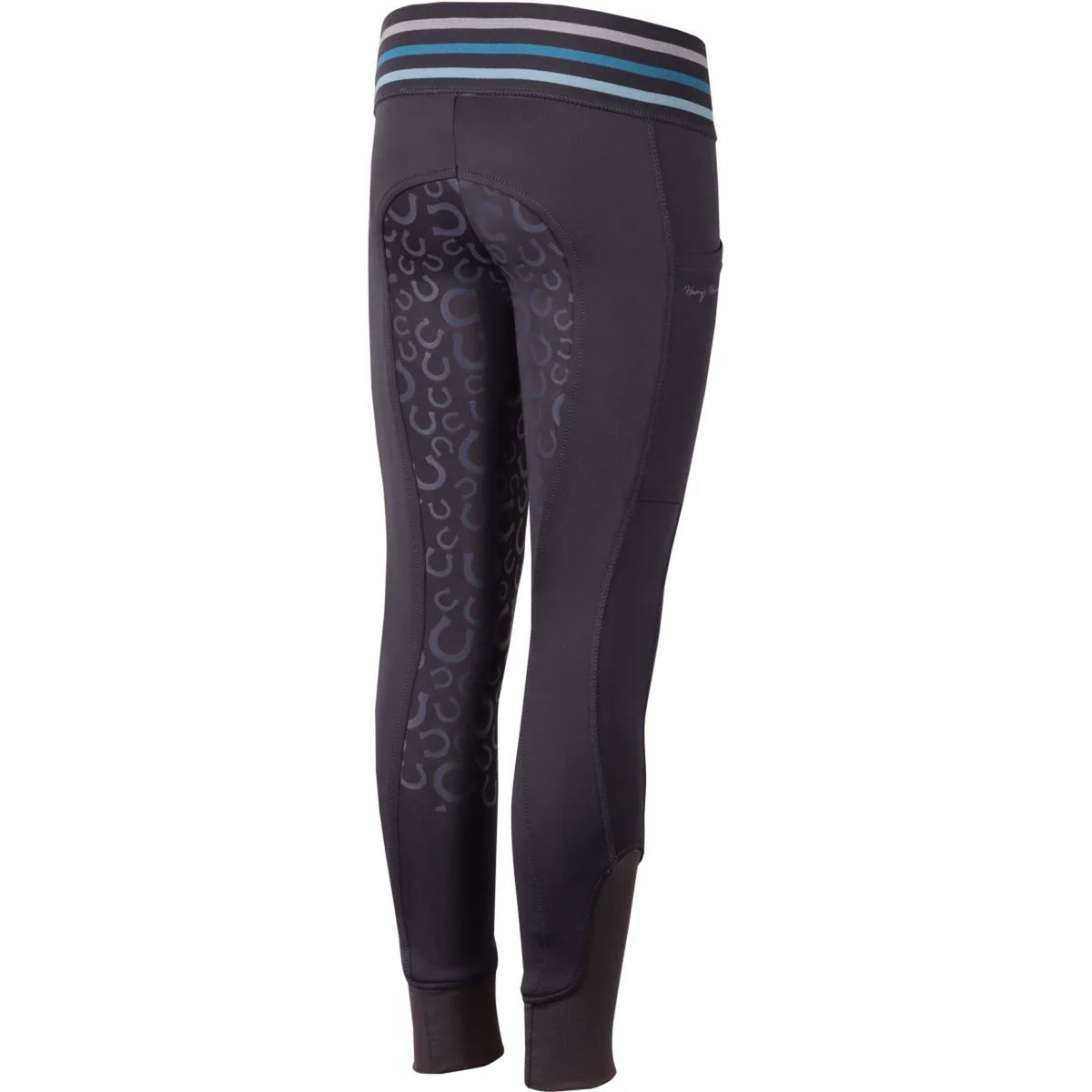 Dark Slate Gray Harry's Horse Reithose Equitights STOUT! Beryl Full Grip für Kinder