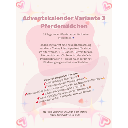 Pferdemädchen Adventskalender