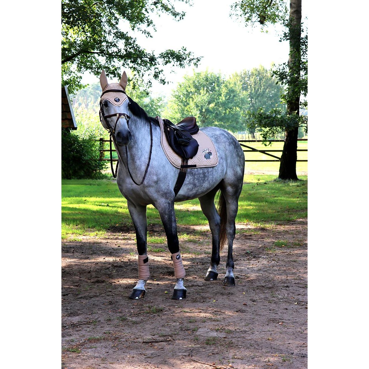 Dark Slate Gray EQuest Schabracke Cotton Cross | Live Love Ride