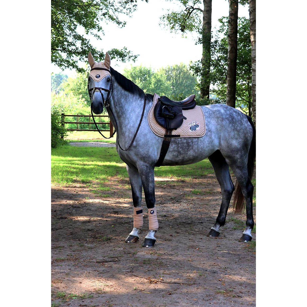 Dark Slate Gray EQuest Schabracke Cotton Cross | Live Love Ride