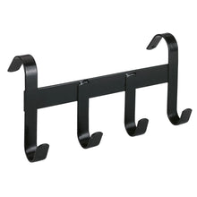 Trensenhalter Metall mit 4 Haken Schwarz