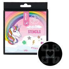 Black Lucky Horse Unicorn Schablonen