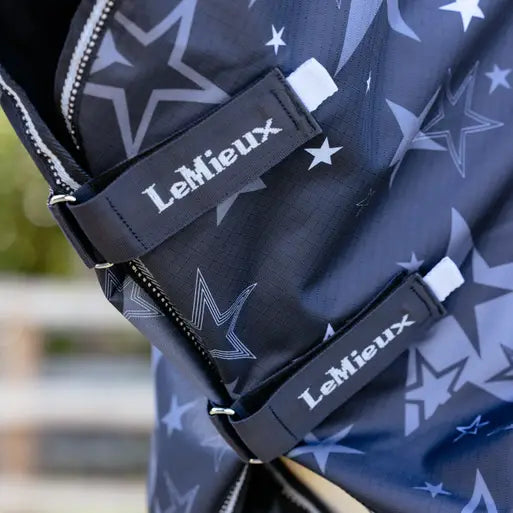 LeMieux Arika Star Turnout Rug 0g Navy - Kaster Cheval