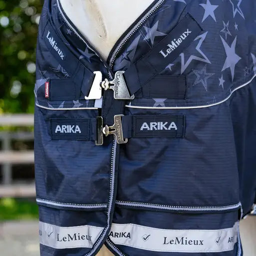 LeMieux Arika Star Turnout Rug 0g Navy - Kaster Cheval