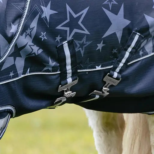 LeMieux Arika Star Turnout Rug 0g Navy - Kaster Cheval