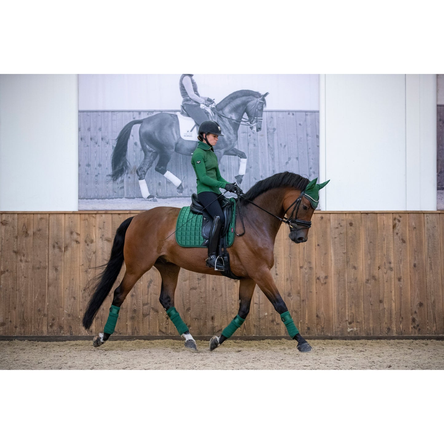 LM Loire Classic Satin Schabracke Hunter Green