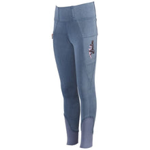 Dim Gray Harry's Horse Reithose Equitights LouLou Denim Fiss Full Grip für Kinder