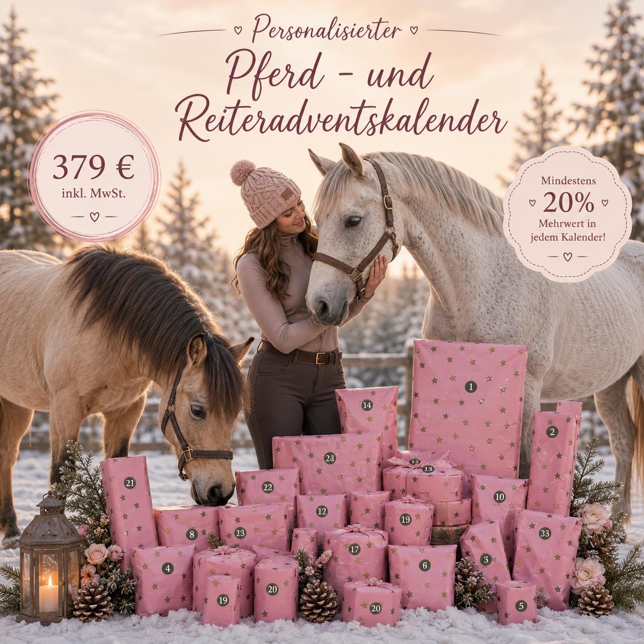 Personalisierter Adventskalender für Pferd & Reiter 2026 🎄