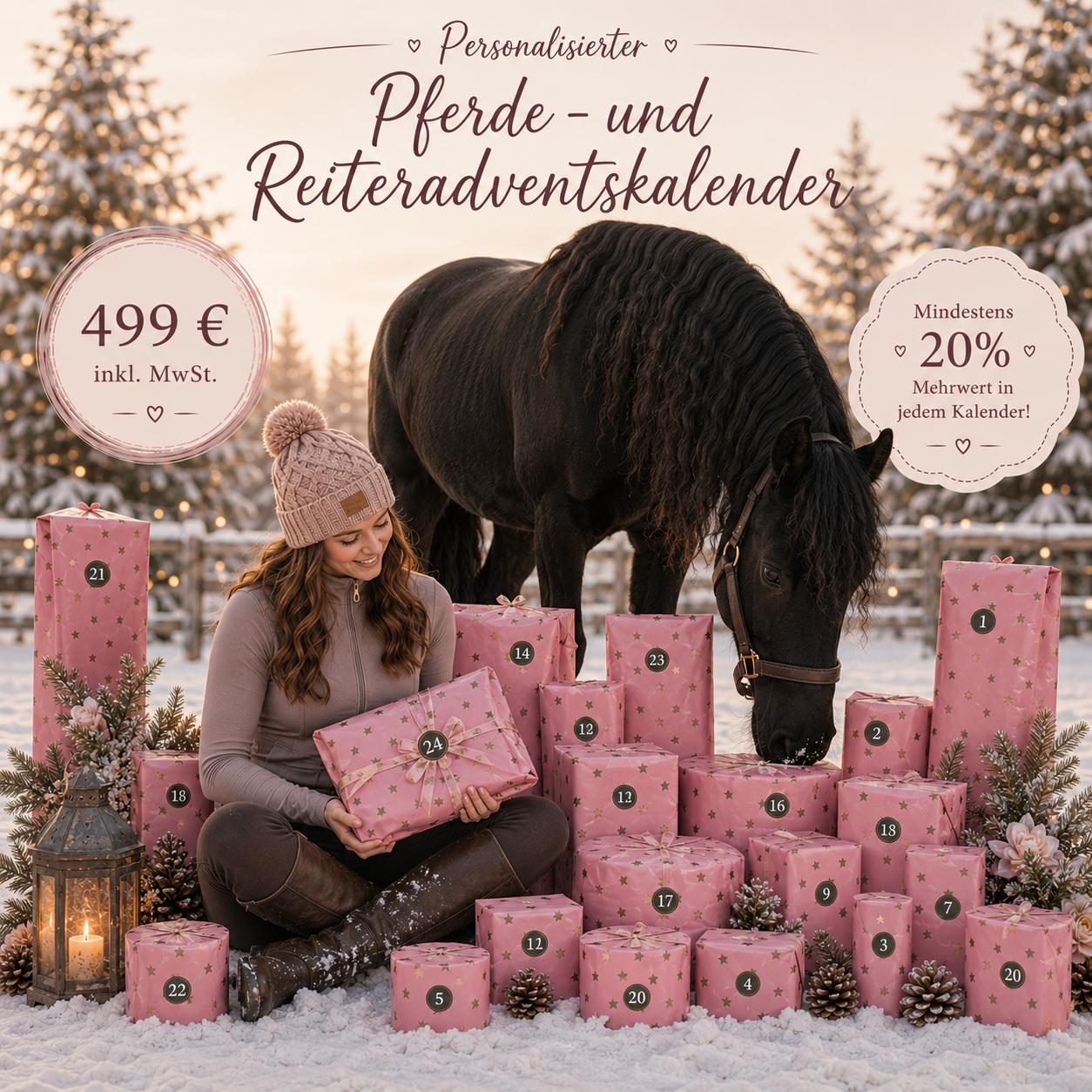 Personalisierter Adventskalender für Pferd & Reiter 2026 🎄