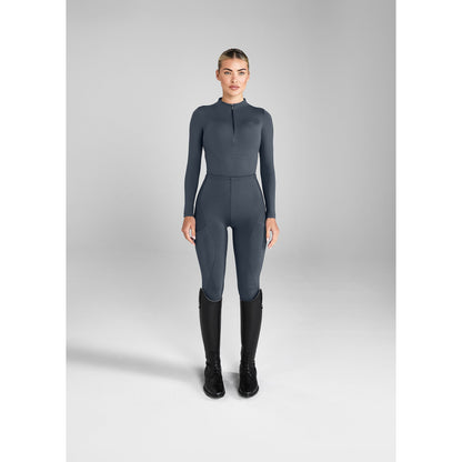 Light Gray Aztec Diamond – Core-Leggings mit Vollbesatz