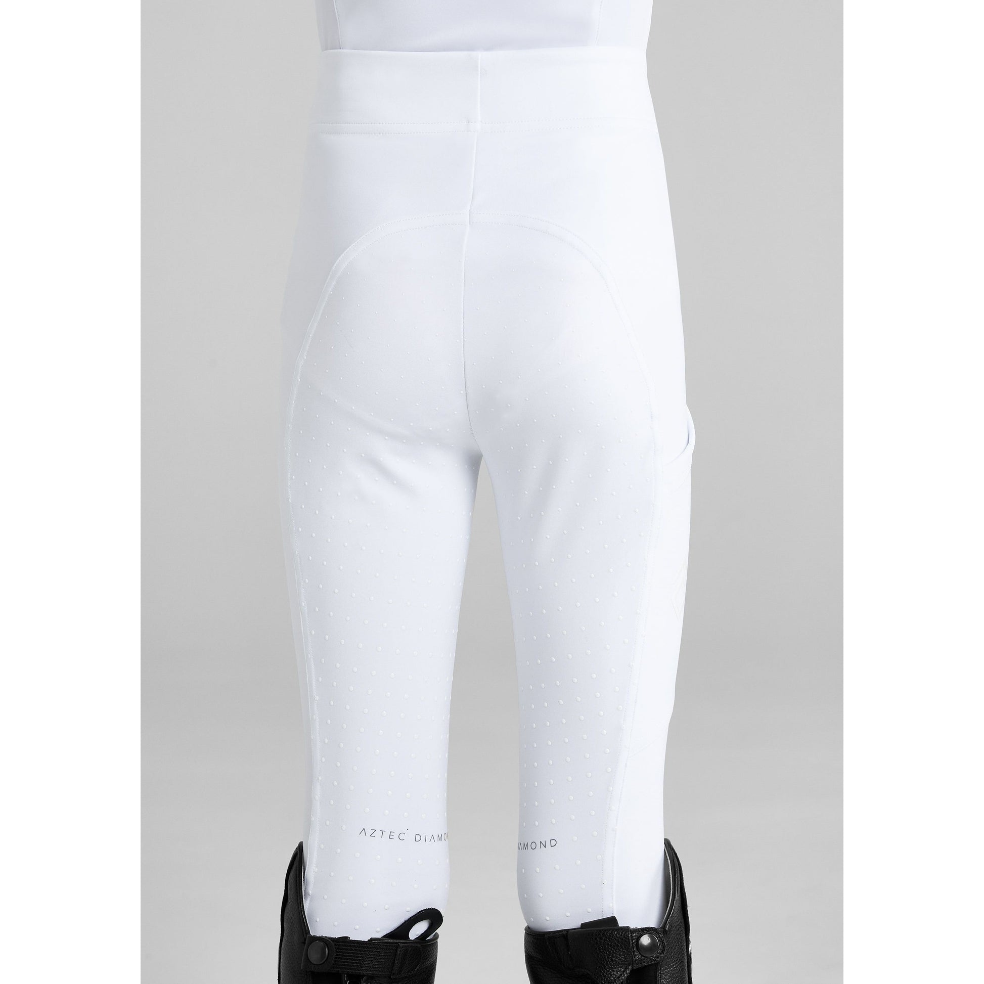 Light Gray Aztec Diamond – YR Reitleggings mit Vollbesatz