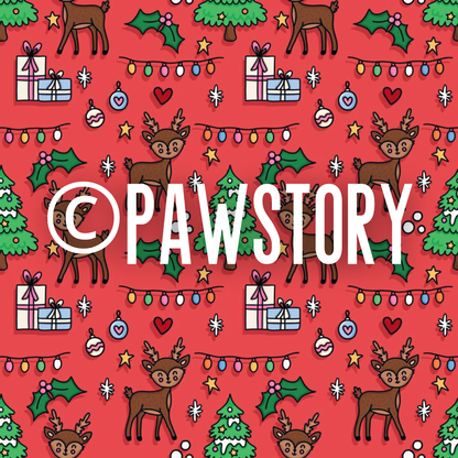 PawStory Frohe Rentier-Weihnachtsfliege
