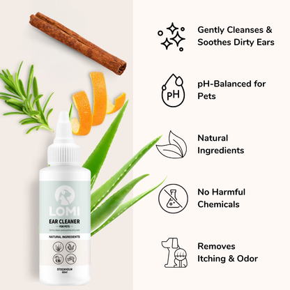 White Smoke Lomi Pets Natural Ohrenreiniger