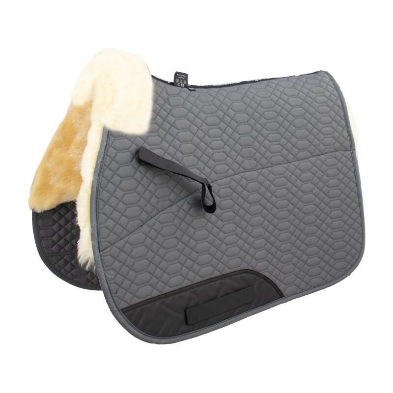 Dim Gray Engel Reitsport Lammfell Schabracke Grau