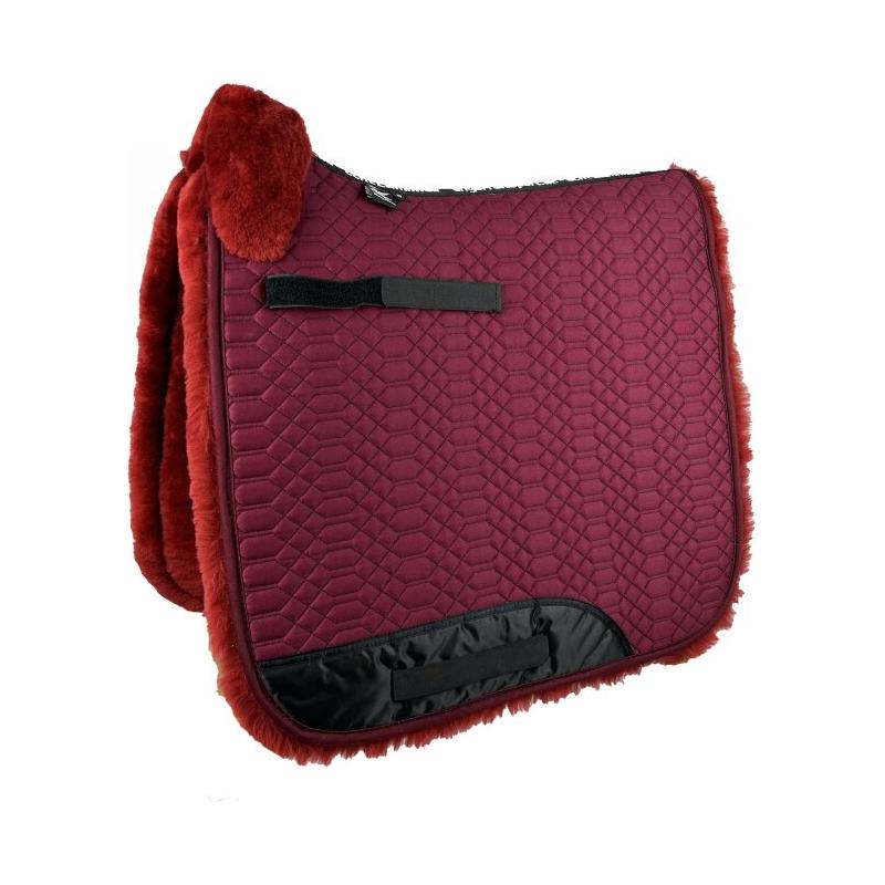 Saddle Brown Engel Reitsport Lammfell Schabracke Komplett Bordeaux