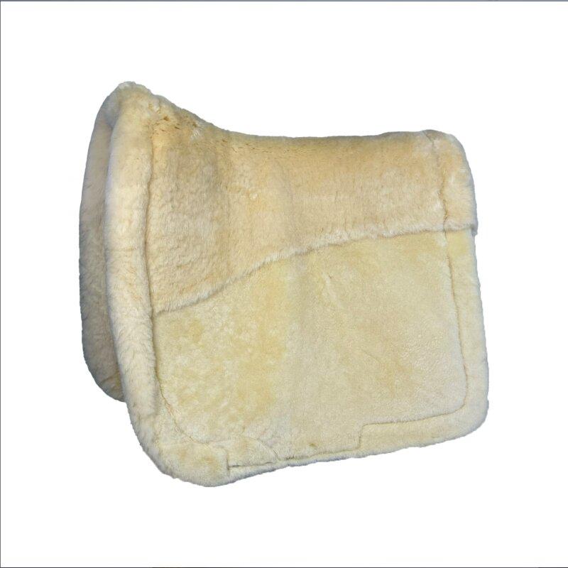 Tan Engel Reitsport Lammfell Schabracke Komplett mit Fellrand Camel