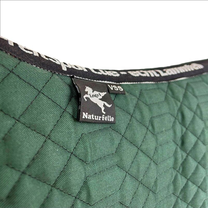 Engel Reitsport Lammfell Schabracke Komplett mit Fellrand Grün