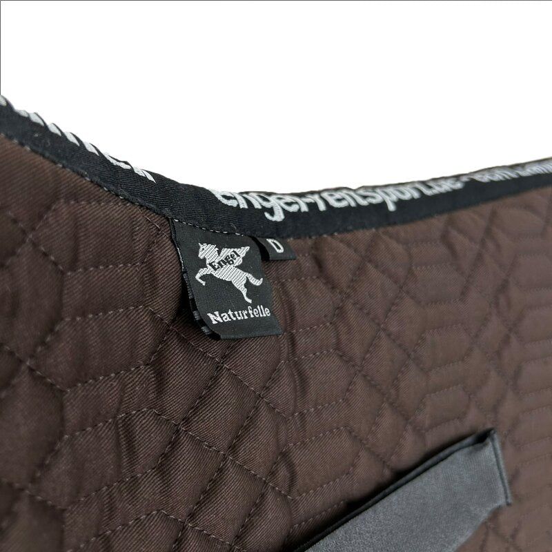 Dark Slate Gray Engel Reitsport Lammfell Schabracke Komplett mit Fellrand Mocha