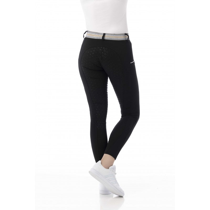 Black EQUITHÈME „Lor" Reithose mit Vollbesatz aus Silikon