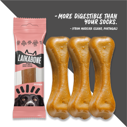 Dog Dental Chew - Cheese & Bacon - Medium