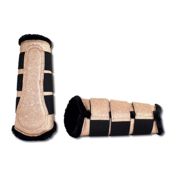 Glitzer Gamaschen Rosegold
