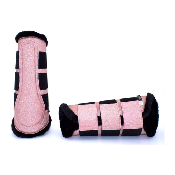 Glitzer Gamaschen Pink