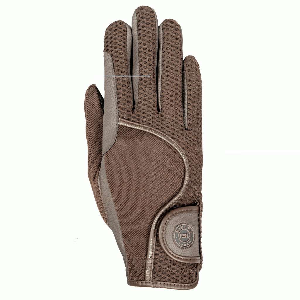 Dark Olive Green LONDON Reithandschuhe aus Serino u. Mesh-Material