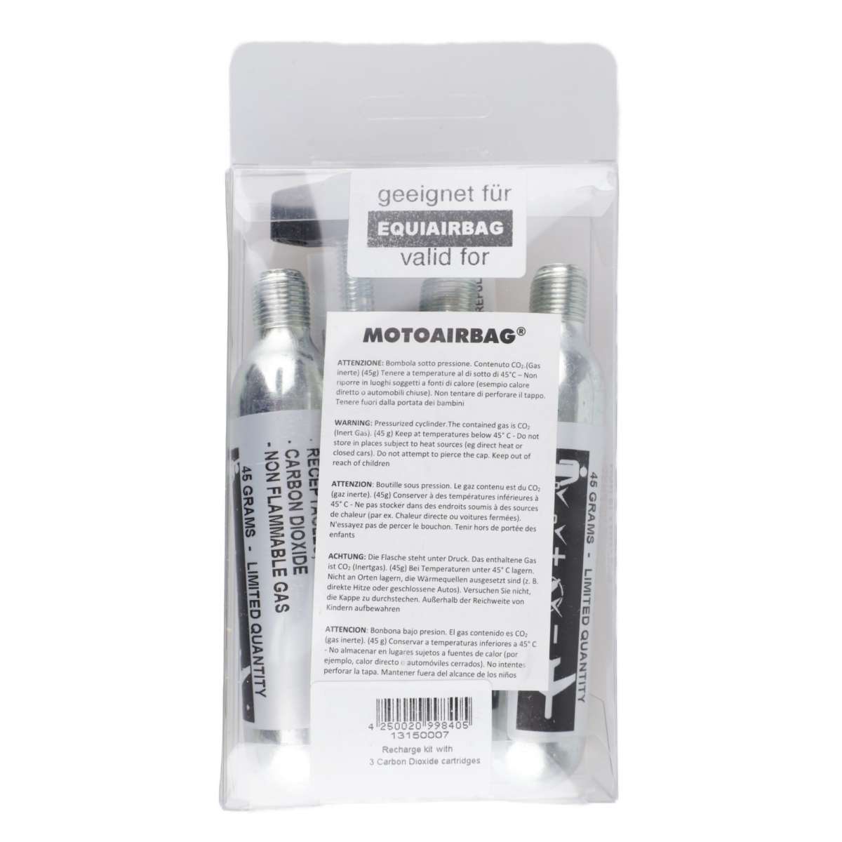 USG EquiAirbag® Ersatzset mit 3 Stck CO2 Kartusche