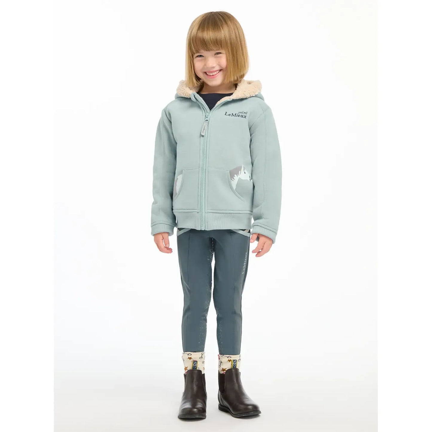 Mini Charlie Lined Hoodie Glacier