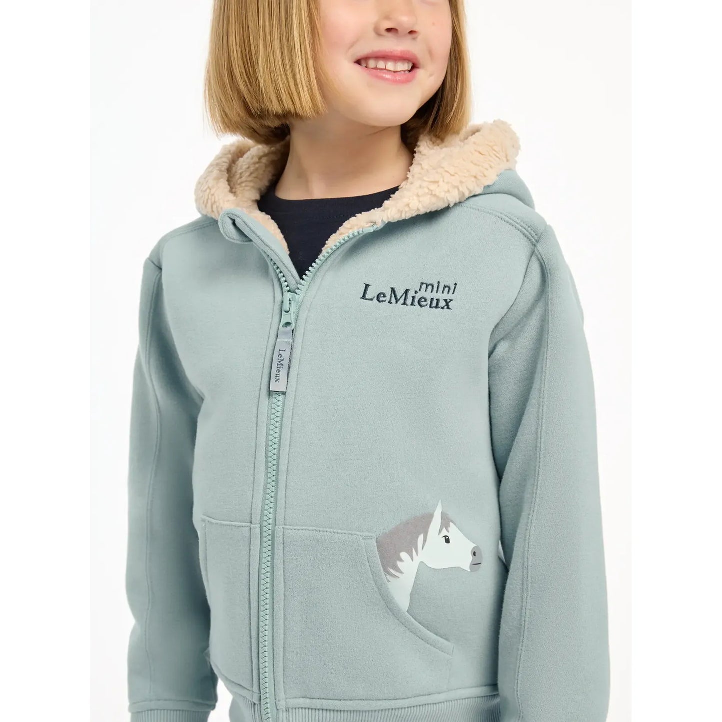 Mini Charlie Lined Hoodie Glacier