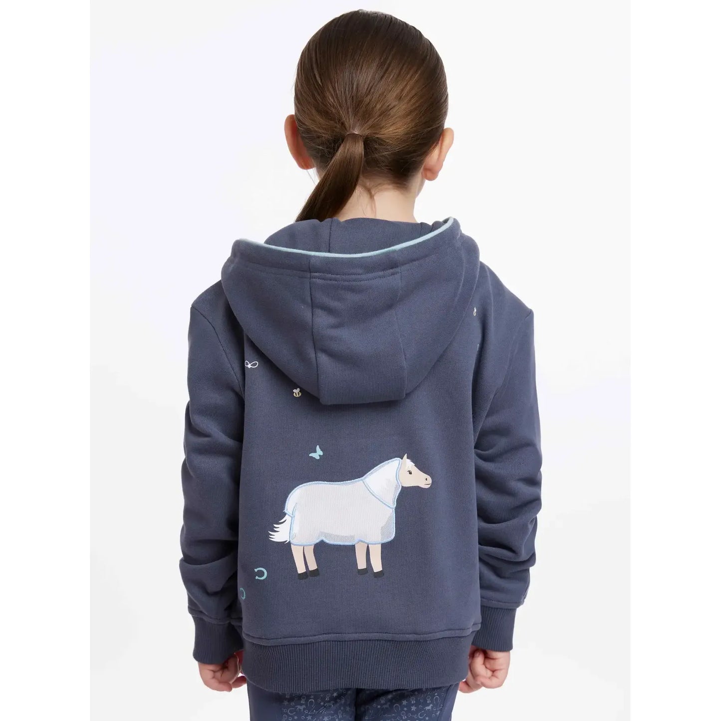 LeMieux Mini Charlie Zip Hoodie Dusk Blue - Kaster Cheval