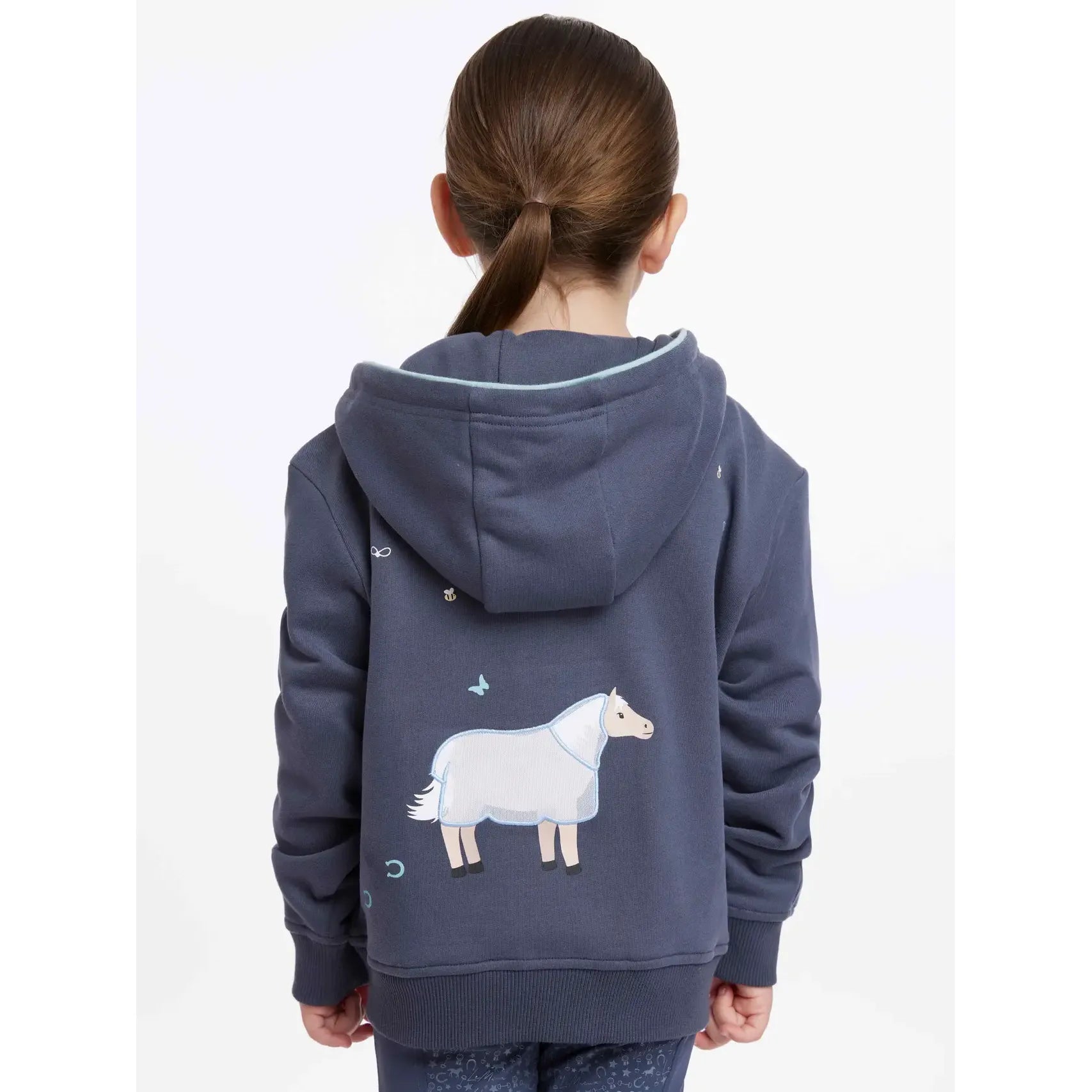 LeMieux Mini Charlie Zip Hoodie Dusk Blue - Kaster Cheval