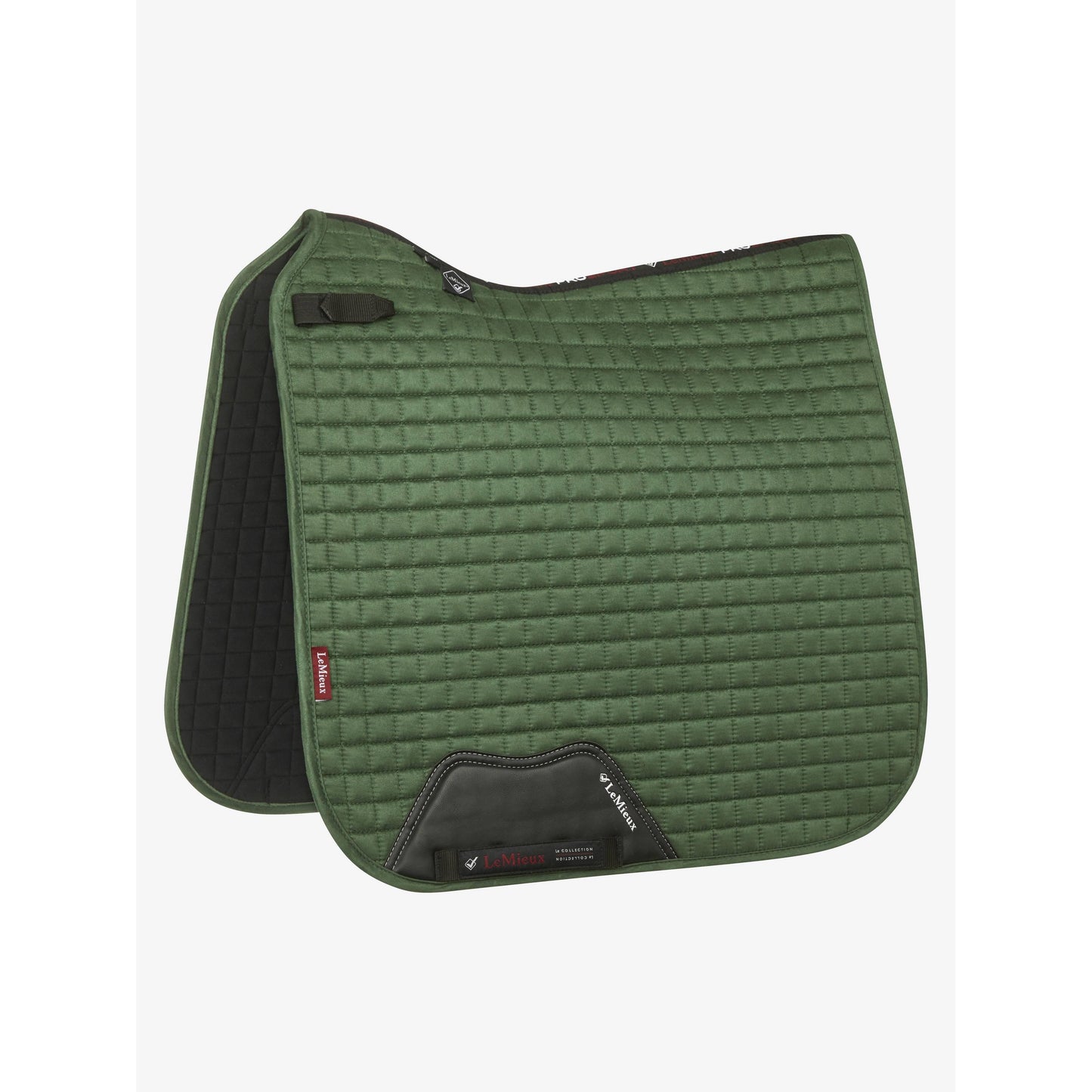 Dark Olive Green Le Mieux Suede Dressage Square Schabracke