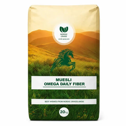 Omega Freizeit Müsli getreidefrei – rohfaserreiches Pferdefutter mit Omega-Fettsäuren