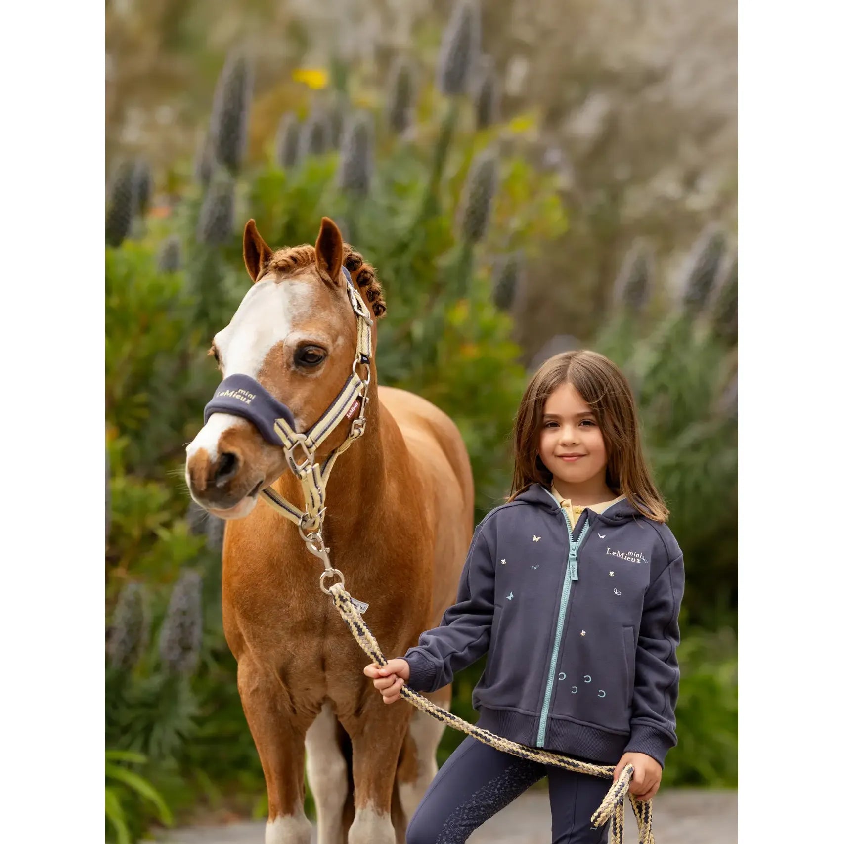 LeMieux Mini Charlie Zip Hoodie Dusk Blue - Kaster Cheval