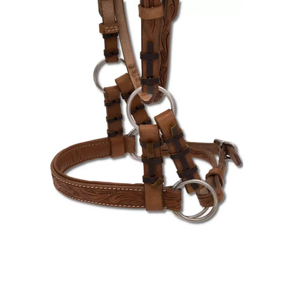 Sidepull super soft, anatomisch, braun, punziert, für gebissloses reiten