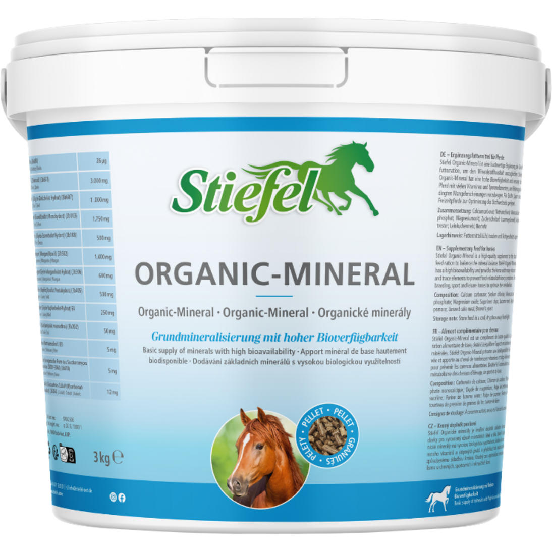 Stiefel Organic Mineral 3kg - Kaster Cheval