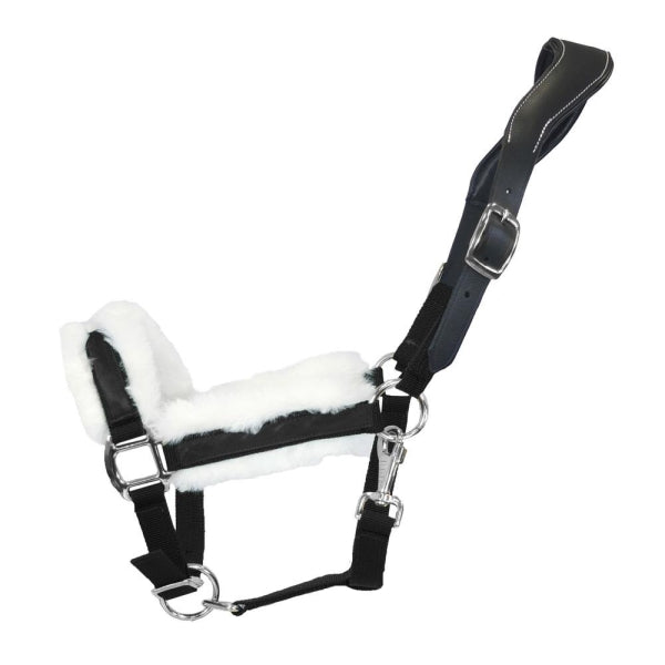 Lavender Halfter Anatomical Shine | Silver Edition | Ledergenickstück Black
